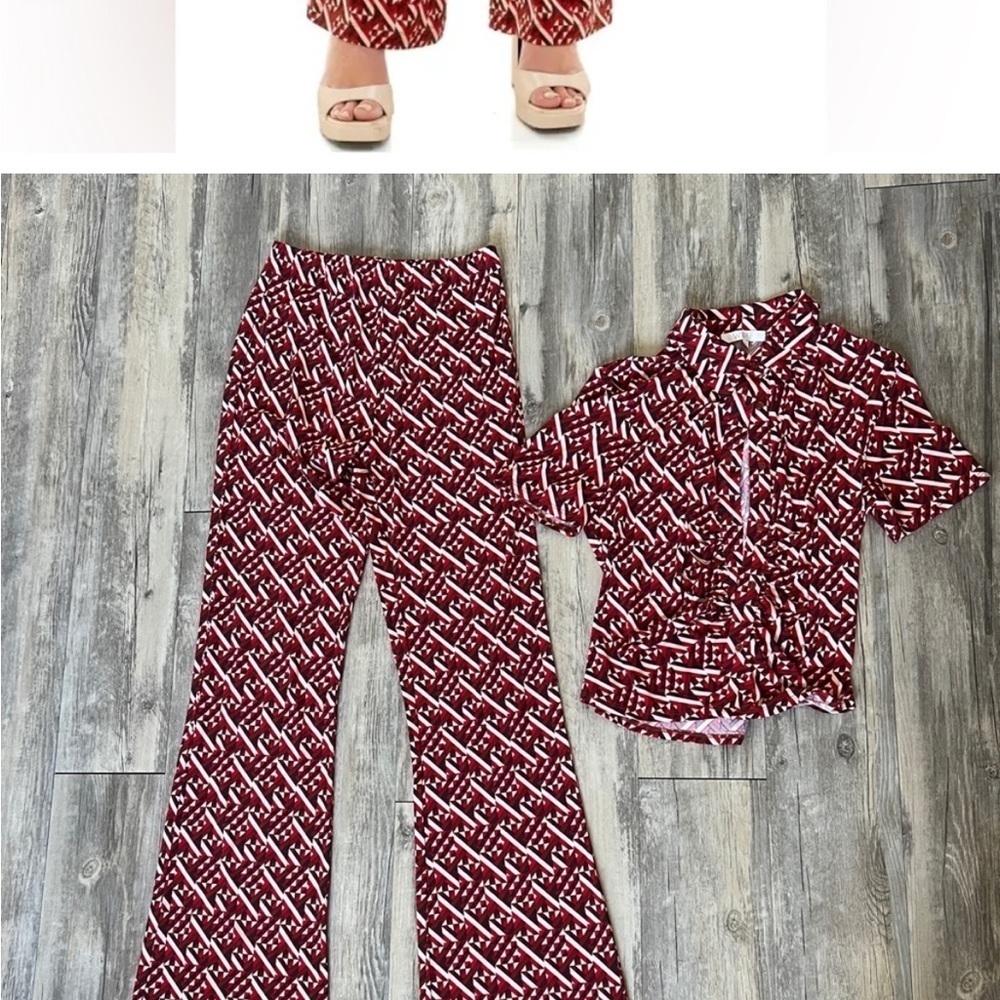 Red 2 piece pants set - Picture 6 of 8